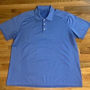 Lululemon Mens Blue Polo Athletic Shirt XL